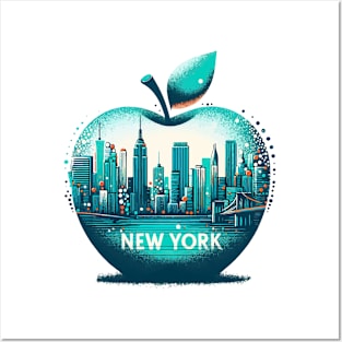 The Big Apple New York Abstract Cityscape Posters and Art